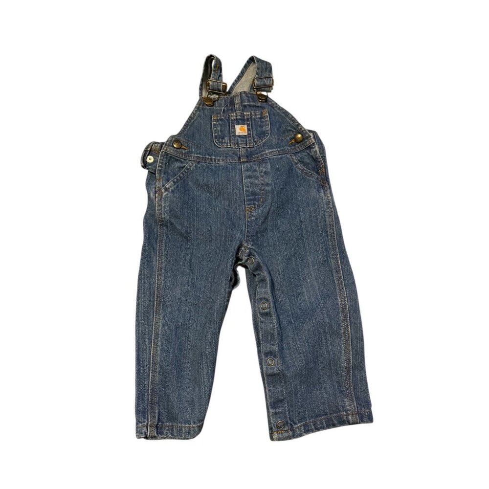 Carhartt Infant Mastercloth Denim Overalls Blue Jean 18M